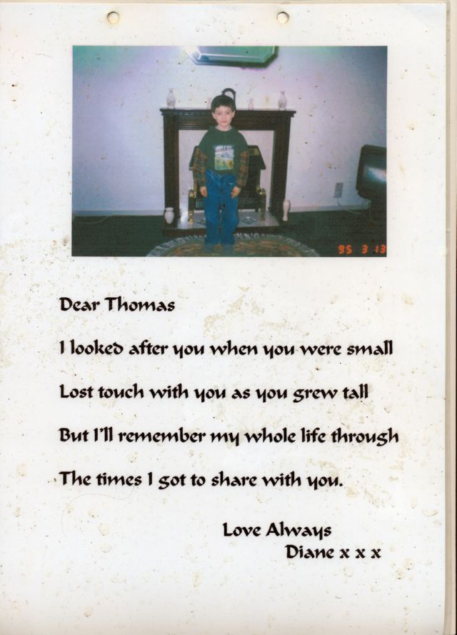 Message left at the scene of Thomas's murder.